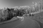Light on Santa Fe ski road