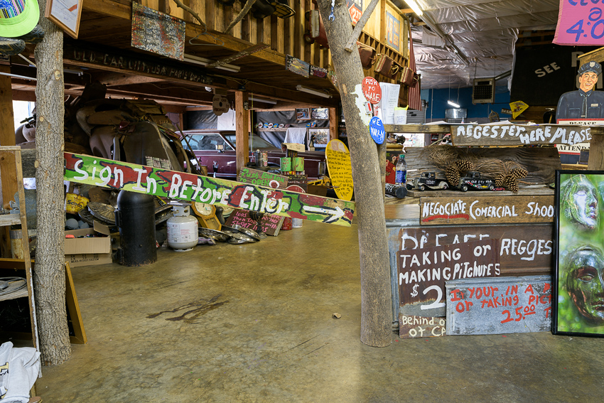 Old Car City USA Entrance. Note Push Button to Enter. (ZEISS Milvus 25mm f/1.4 on Nikon D850.)